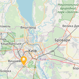 1-room Apartment @Teremky Metro Station with WiFi на карті